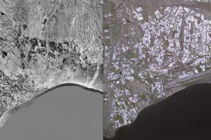 Costacabana, El Alquián y el aeropuerto hace sesenta años, sólo pequeños núcleos de población.