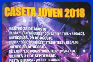 Cartel de la caseta joven.