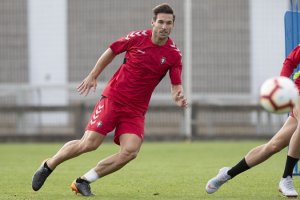 Xisco en el entrenamiento de Osasuna.
