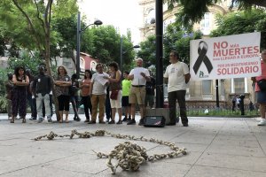 Concentración por la personas fallecidas en patera