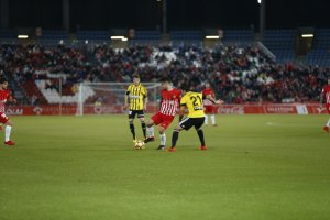 Fran en el Almería - Zaragoza 2017-2018.