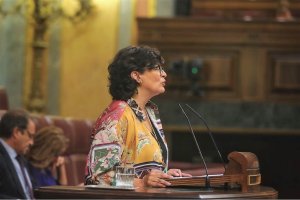 Carmen Navarro durante su intervención en el Pleno del Congreso de los Diputados.