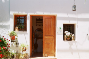 La fachada de la hacienda.