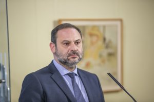 El ministro Ábalos, ayer en Murcia.