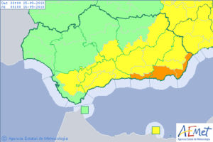 Mapa previsto para mañana sábado.