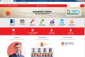 Imagen del inicio del nuevo portal de la transparencia municipal.