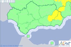 Mapa de las alertas climatológicas hoy en la provincia.