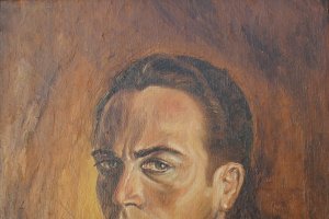 Autorretrato de Miguel Rueda, óleo sobre lienzo pintado en el año 1940.