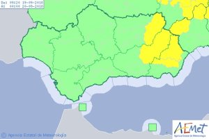 Mapa de alertas en la provincia para hoy.