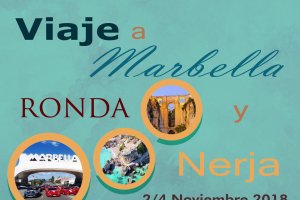 Cartel del viaje organizado por el Ayuntamiento.