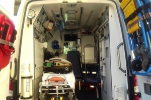 Imagen de archivo del interior de una ambulancia.