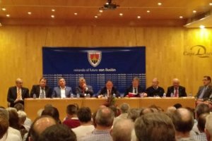El presidente del Numancia en la asamblea del club.