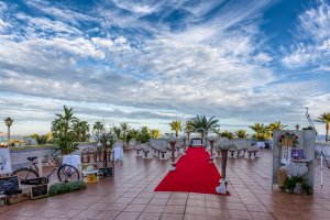 Las bonitas vistas que ofrece la terraza del Hotel Playadulce, en Aguadulce.