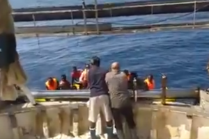 Un momento del vídeo difundido en redes sociales.