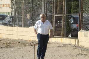 El presidente del Almería visitó a la plantilla rojiblanca.