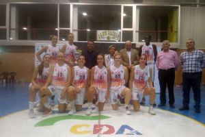 Las jugadoras almerienses en Alcantarilla.