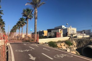 Estado de la zona afectada por las obra y que permanecerá con el paso cortado.