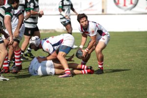 Una jugada del partido.