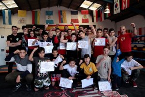 Los alumnos de Almería Boxing.
