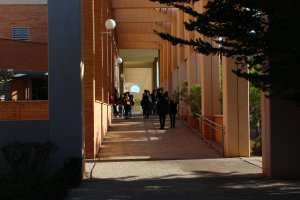 Estudiantes en la UAL.