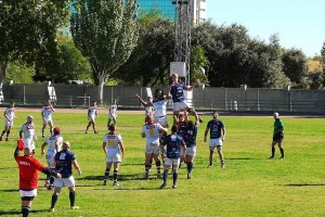 Una jugada del partido.