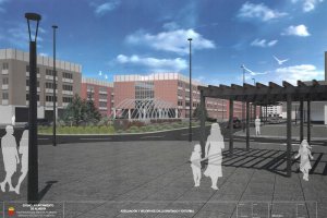 Aspecto futuro de la zona sometida a reformas.