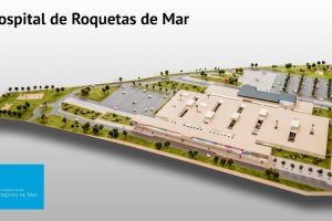 Maqueta del proyecto original del futuro hospital.