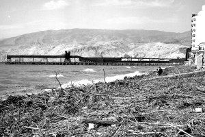 La línea de playa entre el Cargadero Francés y el Zapillo después de un temporal.
