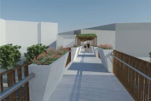 Aspecto que tendría la pasarela de Pescadería una vez realidos las obras de mejora.
