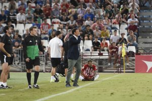 Fran Fernández y Esteban Saveljich en el choque ante Las Palmas.