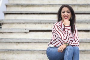 Marta bosquet posa para el objetivo del fotógrafo Juan Sánchez momentos antes de mantener esta entrevista.