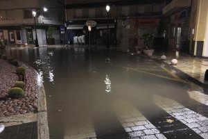 Centro urbano de Albox tras las lluvias. Foto: Francisco J. Rodríguez.