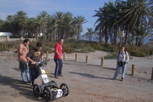 Estudio con georádar sobre la zona del yacimiento, realizado en el año 2010.