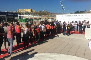 Photocall instalado en la entrada del centro comercial.