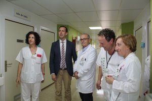 Visita del delegado provincial de Salud al hospital.