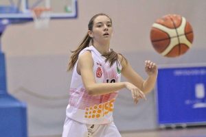 La jugadora almeriense en acción.