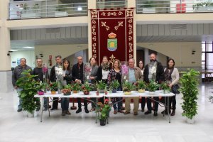 Muestra de plantas en el patio de luces del ayuntamiento.