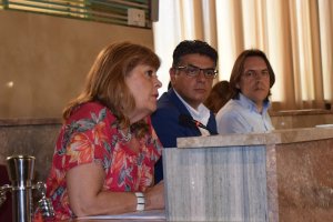Mabel Hernández junto a los hasta ahora compañeros en el Grupo Municipal Ciudadanos.