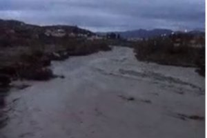 Captura del vídeo de Juan Jesús Maestre de la rambla de Albox este jueves.