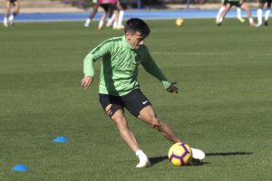 Gaspar Panadero entrenando en el Anexo.