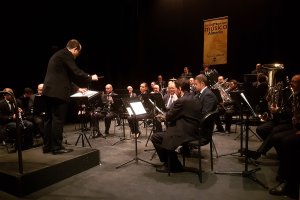 La Banda Municipal, durante una actuación.