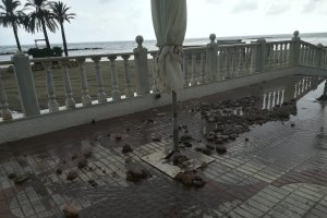 Imagen de algunos de los desperfectos ocasionados por las lluvias.