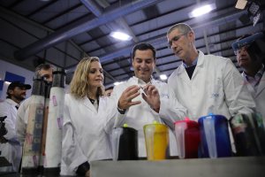 Moreno Bonilla, ayer en El Ejido.