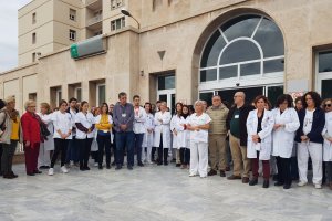 Concentración en Torrecárdenas, este jueves.