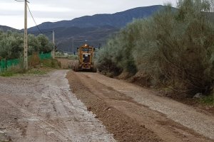 Desarrollo de los trabajos ya en marcha en la A-1179 en el municipio de Berja.