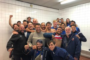 La celebración de la victoria.