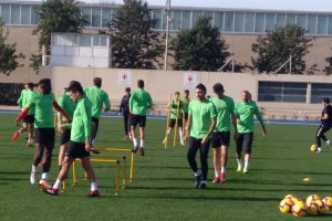 Entrenamiento de este martes.