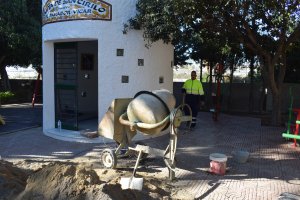 Desarrollo de las obras junto a la Ermita.
