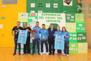 El CD El Ejido, en la Fiesta del deporte de Asprodesa.