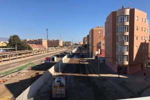 Vista actual de la Carretera de Sierra Alhamilla desde la pasarela peatonal.